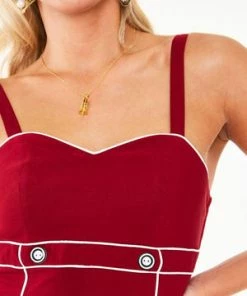 Voodoo Vixen Claudia Nautical Flared Dress -ROCKABILLY TOPS Shop dra 9308 bi 04 300x