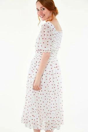 Voodoo Vixen Rosita Strawberry Print Sleeved Dress 4 Voodoo Vixen Rosita Strawberry Print Sleeved Dress - Image 2