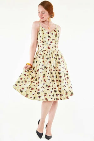 Voodoo Vixen Julisa Honey Bee Print Flare Dress 6 Voodoo Vixen Julisa Honey Bee Print Flare Dress - Image 4