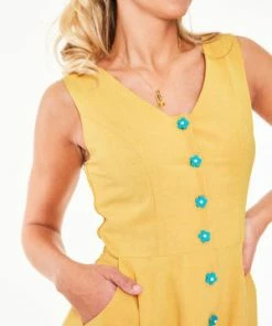 Voodoo Vixen Mallory Honey Bee Embroidered Button-up Sleeve Dress 10 Voodoo Vixen Mallory Honey Bee Embroidered Button-up Sleeve Dress -ROCKABILLY TOPS Shop dra 9323 bi 03 300x