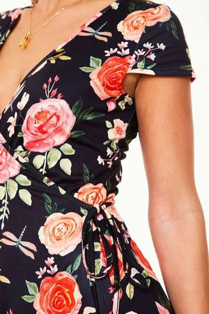 Voodoo Vixen Rosabeth Gypsy Tea Rose Flutter Collar Wrap Dress 7 Voodoo Vixen Rosabeth Gypsy Tea Rose Flutter Collar Wrap Dress - Image 5