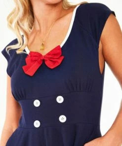 Voodoo Vixen Catalina Red Bow Seaside Flare Dress 13 Voodoo Vixen Catalina Red Bow Seaside Flare Dress -ROCKABILLY TOPS Shop dra 9338 bi 04 300x