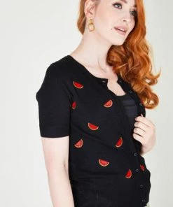 Voodoo Vixen Elaina Watermelon Cardigan -ROCKABILLY TOPS Shop elaina watermelon black cardigan voodoo vixen 3 959ad819 c86c 4f32 b61c ff8da6ab35c7 300x