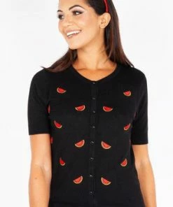 Voodoo Vixen Elaina Watermelon Cardigan -ROCKABILLY TOPS Shop elaina watermelon black cardigan voodoo vixen 6 a3a03c28 a9d4 4adb 8311 ae927f343357 300x