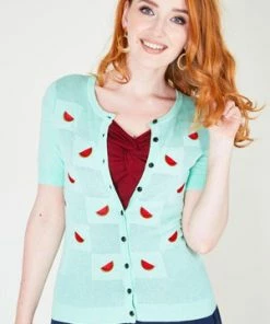 Voodoo Vixen Elaina Watermelon Cardigan