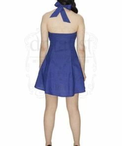 Dr Faust Electric Blue Mini Summer Dress - Layla 8 Dr Faust Electric Blue Mini Summer Dress - Layla -ROCKABILLY TOPS Shop electric blue mini summer dress layla dr faust 3 300x