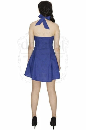 Dr Faust Electric Blue Mini Summer Dress - Layla 5 Dr Faust Electric Blue Mini Summer Dress - Layla - Image 3