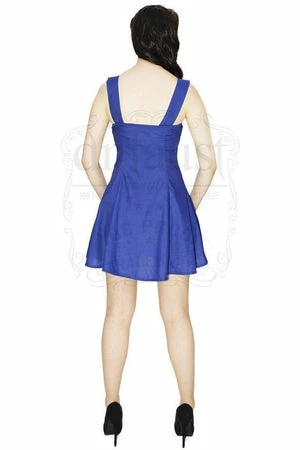 Dr Faust Electric Blue Mini Summer Dress - Layla 6 Dr Faust Electric Blue Mini Summer Dress - Layla - Image 4