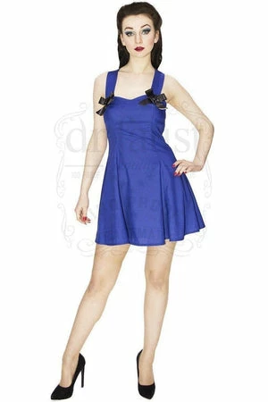 Dr Faust Electric Blue Mini Summer Dress - Layla 3 Dr Faust Electric Blue Mini Summer Dress - Layla
