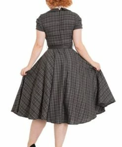Voodoo Vixen Ella Tartan Flare Dress -ROCKABILLY TOPS Shop ella tartan flare dress voodoo vixen 6 300x