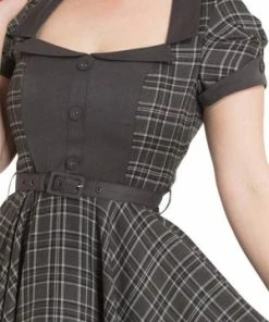 Voodoo Vixen Ella Tartan Flare Dress -ROCKABILLY TOPS Shop ella tartan flare dress voodoo vixen 8 300x