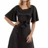 Voodoo Vixen Ellie Bell Sleeve Satin Midi Dress 1 Voodoo Vixen Ellie Bell Sleeve Satin Midi Dress -ROCKABILLY TOPS Shop ellie bell sleeve satin midi dress voodoo vixen 300x