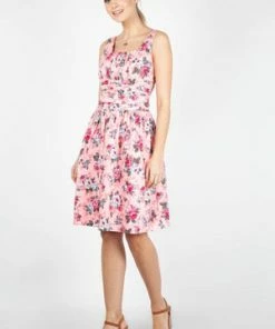 Voodoo Vixen Ethal Summer Dress 12 Voodoo Vixen Ethal Summer Dress -ROCKABILLY TOPS Shop ethal pink floral summer dress dra 8549 pnk 02.88 300x