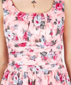 Voodoo Vixen Ethal Summer Dress 14 Voodoo Vixen Ethal Summer Dress -ROCKABILLY TOPS Shop ethal pink floral summer dress dra 8549 pnk 03.88 300x