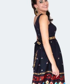 Voodoo Vixen Fearne Fiesta Print Flared Dress -ROCKABILLY TOPS Shop fearne fiesta print flared dress dra 8681 02.1321 300x