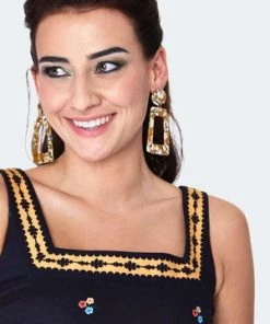 Voodoo Vixen Fearne Fiesta Print Flared Dress -ROCKABILLY TOPS Shop fearne fiesta print flared dress dra 8681 04.1321 300x