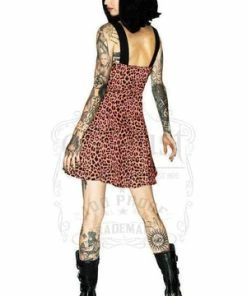 Dr Faust Fire Leopard Mini Dress - Jessica -ROCKABILLY TOPS Shop fire leopard mini dress jessica dr faust 2 300x