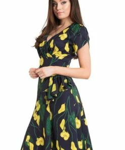 Voodoo Vixen Flora Calla Lily 40s Style Dress