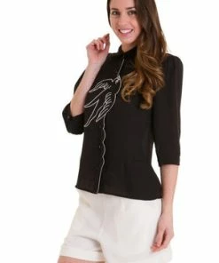 Banned Free As A Bird Blouse -ROCKABILLY TOPS Shop free as a bird blouse banned 3 300x