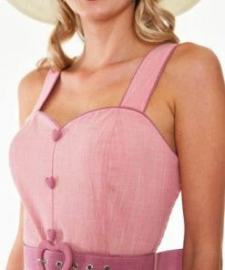 Voodoo Vixen Frenchie Flare Halter Dress With Heart Belt And Buttons 16 Voodoo Vixen Frenchie Flare Halter Dress With Heart Belt And Buttons -ROCKABILLY TOPS Shop frenchie flare halter dress with heart belt and buttons voodoo vixen 5 300x