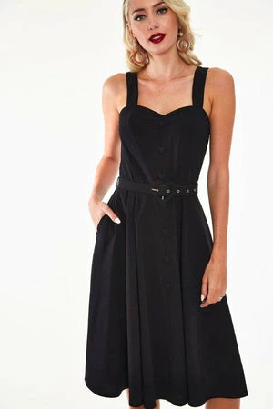 Voodoo Vixen Frenchie Flare Halter Dress With Heart Belt And Buttons 11 Voodoo Vixen Frenchie Flare Halter Dress With Heart Belt And Buttons - Image 9