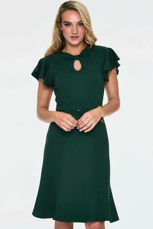 Voodoo Vixen Nessy Front Twist Flutter Sleeve Dress 10 Voodoo Vixen Nessy Front Twist Flutter Sleeve Dress - Image 8