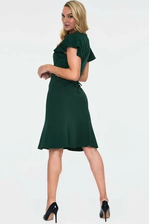 Voodoo Vixen Nessy Front Twist Flutter Sleeve Dress 9 Voodoo Vixen Nessy Front Twist Flutter Sleeve Dress - Image 7