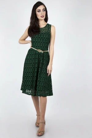 Voodoo Vixen Gabriella Overlay Belted Dress 3 Voodoo Vixen Gabriella Overlay Belted Dress