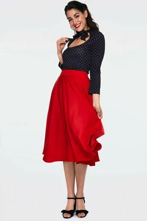 Voodoo Vixen Gail Black Polka Dot Neck Tie Top 4 Voodoo Vixen Gail Black Polka Dot Neck Tie Top - Image 3