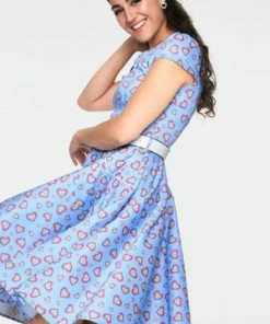 Voodoo Vixen Ginger Heart Print Dress -ROCKABILLY TOPS Shop ginger heart print dress dra 8791 03.921 300x