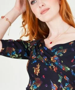 Voodoo Vixen Grace Flared Bardot Dress -ROCKABILLY TOPS Shop grace flared bardot dress voodoo vixen 4 300x