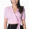 Banned Grease Wrap Gingham Blouse -ROCKABILLY TOPS Shop grease wrap gingham blouse banned 300x