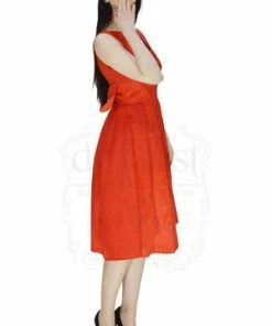 Dr Faust Heart Raw Silk Red Midi Dress - Lyla 19 Dr Faust Heart Raw Silk Red Midi Dress - Lyla -ROCKABILLY TOPS Shop heart raw silk red midi dress lyla dr faust 4 300x