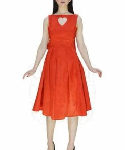 Dr Faust Heart Raw Silk Red Midi Dress - Lyla 23 Dr Faust Heart Raw Silk Red Midi Dress - Lyla -ROCKABILLY TOPS Shop heart raw silk red midi dress lyla dr faust 8 300x