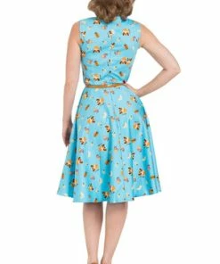 Voodoo Vixen Honey Flared Cat Print Dress -ROCKABILLY TOPS Shop honey flared cat print dress voodoo vixen 2 300x