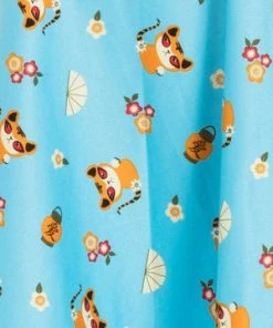 Voodoo Vixen Honey Flared Cat Print Dress -ROCKABILLY TOPS Shop honey flared cat print dress voodoo vixen 4 300x