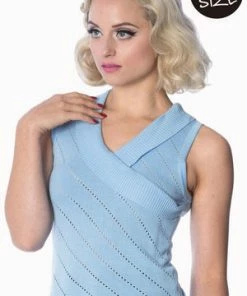 Banned It’s A Wrap Pointelle Knit Top -ROCKABILLY TOPS Shop its a wrap pointelle knit top banned 15 300x