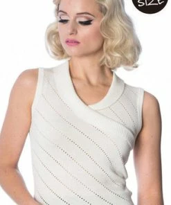 Banned It’s A Wrap Pointelle Knit Top -ROCKABILLY TOPS Shop its a wrap pointelle knit top banned 6 300x