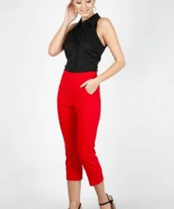 Voodoo Vixen Jasmine Sleeveless Shirt -ROCKABILLY TOPS Shop jasmine sleeveless shirt voodoo vixen 3 300x