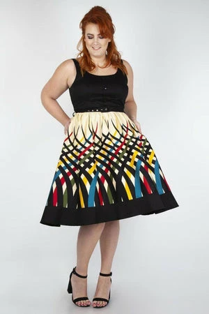 Voodoo Vixen Jean Border Print Flared Dress 12 Voodoo Vixen Jean Border Print Flared Dress - Image 10