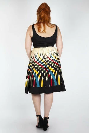 Voodoo Vixen Jean Border Print Flared Dress 14 Voodoo Vixen Jean Border Print Flared Dress - Image 12