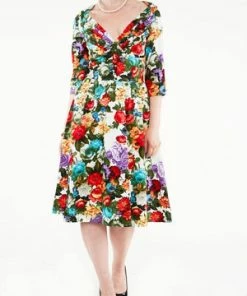 Voodoo Vixen Judy Floral Rockabilly Dress 8 Voodoo Vixen Judy Floral Rockabilly Dress -ROCKABILLY TOPS Shop judy vibrant floral dress dra 8214 02.488 300x