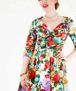 Voodoo Vixen Judy Floral Rockabilly Dress 9 Voodoo Vixen Judy Floral Rockabilly Dress -ROCKABILLY TOPS Shop judy vibrant floral dress dra 8214 03.488 300x