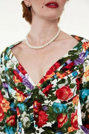 Voodoo Vixen Judy Floral Rockabilly Dress 6 Voodoo Vixen Judy Floral Rockabilly Dress - Image 5