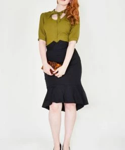 Voodoo Vixen Katherine 40s Style Green Blouse -ROCKABILLY TOPS Shop katherine 40s style green blouse tpa 1914 grn 02.425 300x