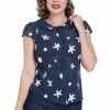 Voodoo Vixen Kelly Under-The-Sea Embroidered Top -ROCKABILLY TOPS Shop kelly under the sea embroidered top voodoo vixen 300x