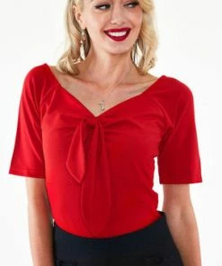 Voodoo Vixen Knit Pullover Front Tie Top