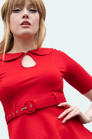 Voodoo Vixen Knitted Belt Top With Peter Pan Collar 7 Voodoo Vixen Knitted Belt Top With Peter Pan Collar - Image 5