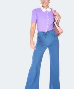 Voodoo Vixen Lace Collar SS Blouse -ROCKABILLY TOPS Shop lace collar ss blouse tpa 2541 03.1387 300x