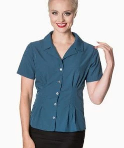 Banned Ladies Blouse -ROCKABILLY TOPS Shop ladies blouse banned 8 300x